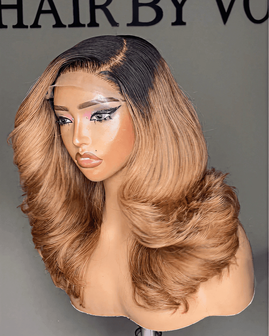 Blonde Dark Roots Wavy